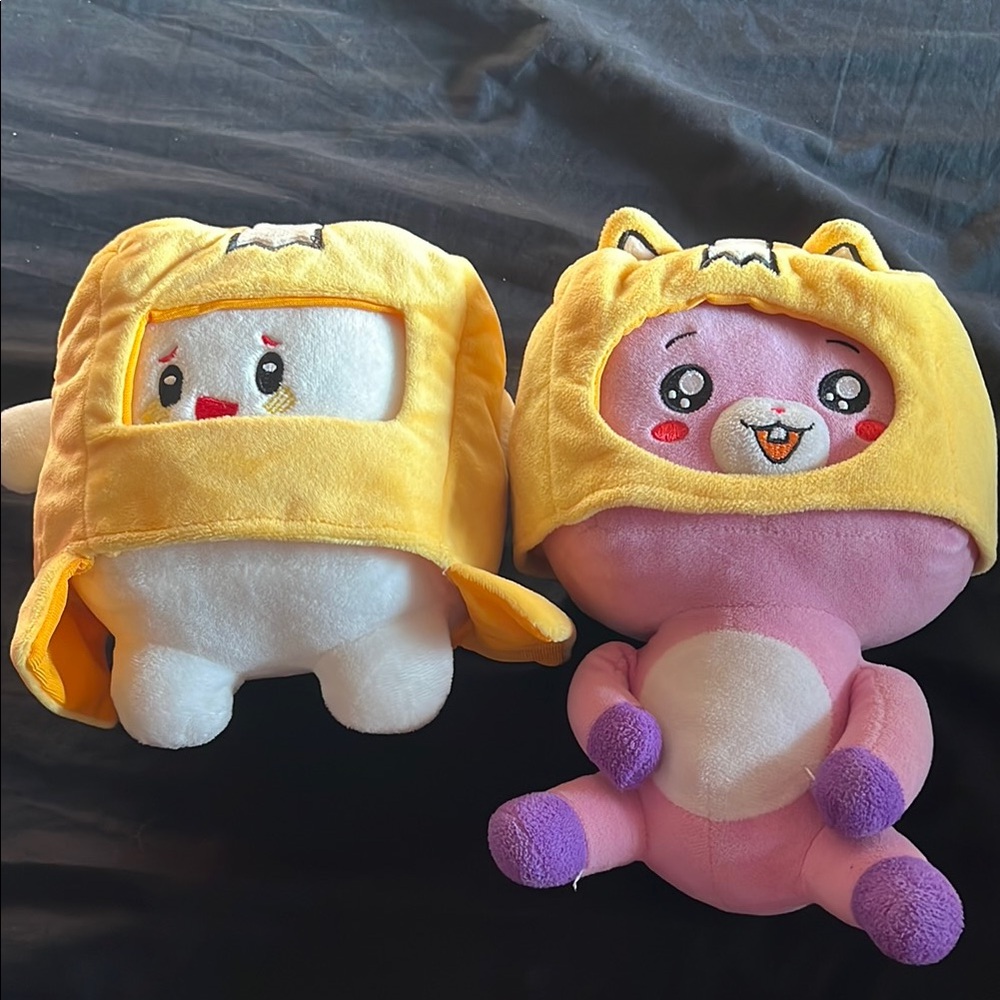 Adorable Plush Toy Set - Yellow and Pink